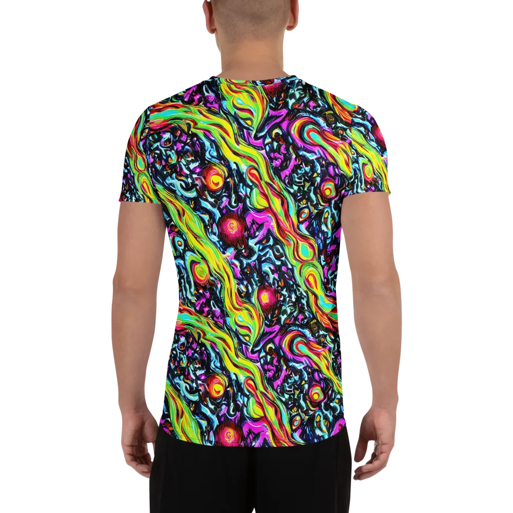 Prismatic Nightfall on Men's Athletic T-Shirt — Back