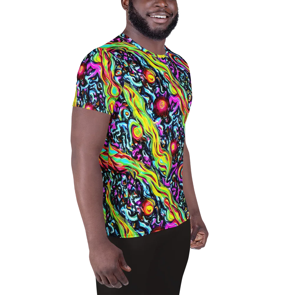 Prismatic Nightfall on Men's Athletic T-Shirt — Right