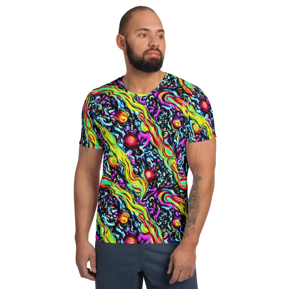 Prismatic Nightfall on Men's Athletic T-Shirt — Front