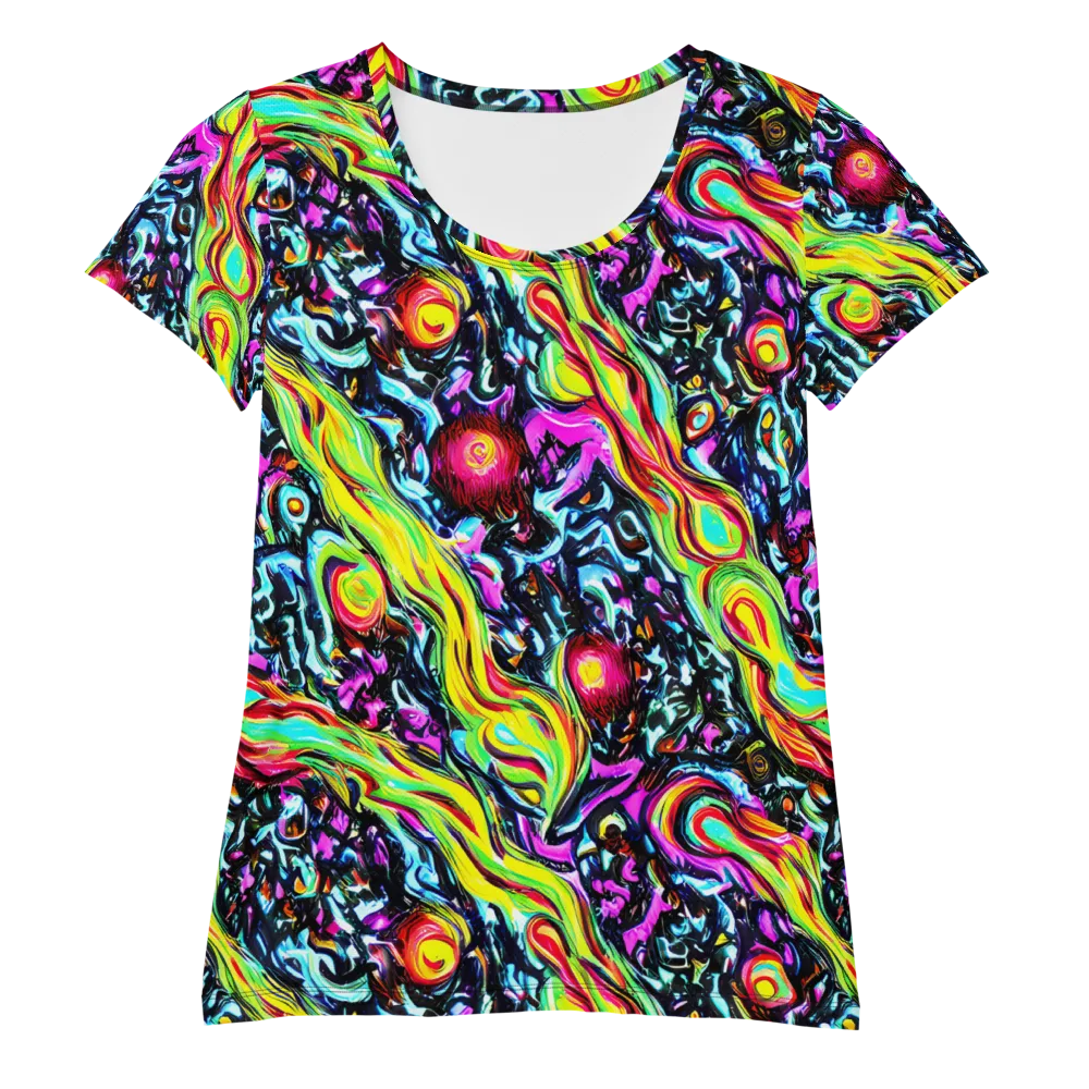 Prismatic Nightfall on Women's Athletic T-Shirt — Front