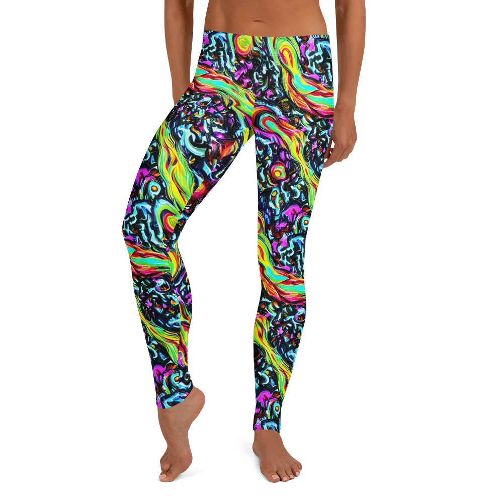Prismatic Nightfall on Leggings — Front