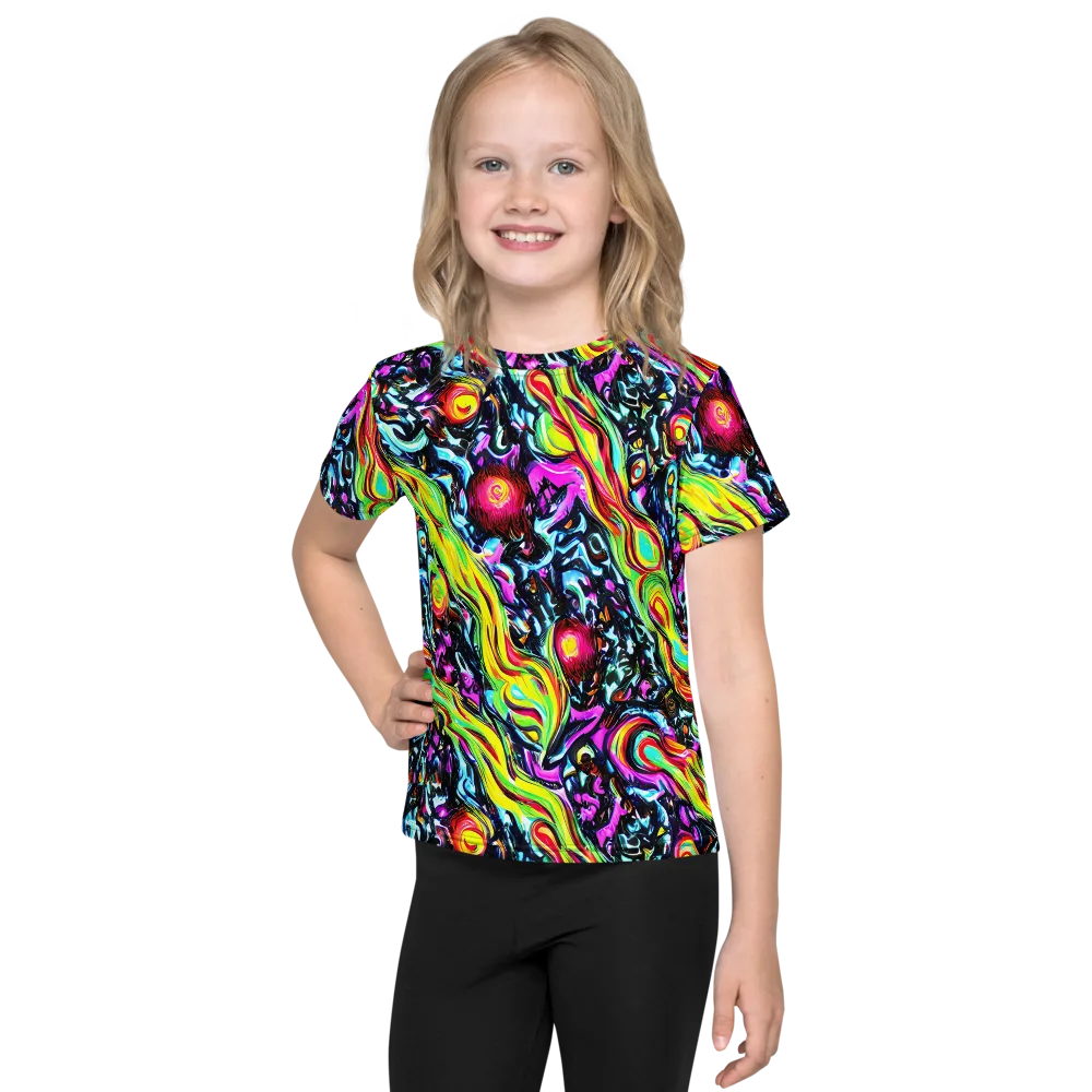 Prismatic Nightfall on Kids Crew Neck T-Shirt — Front