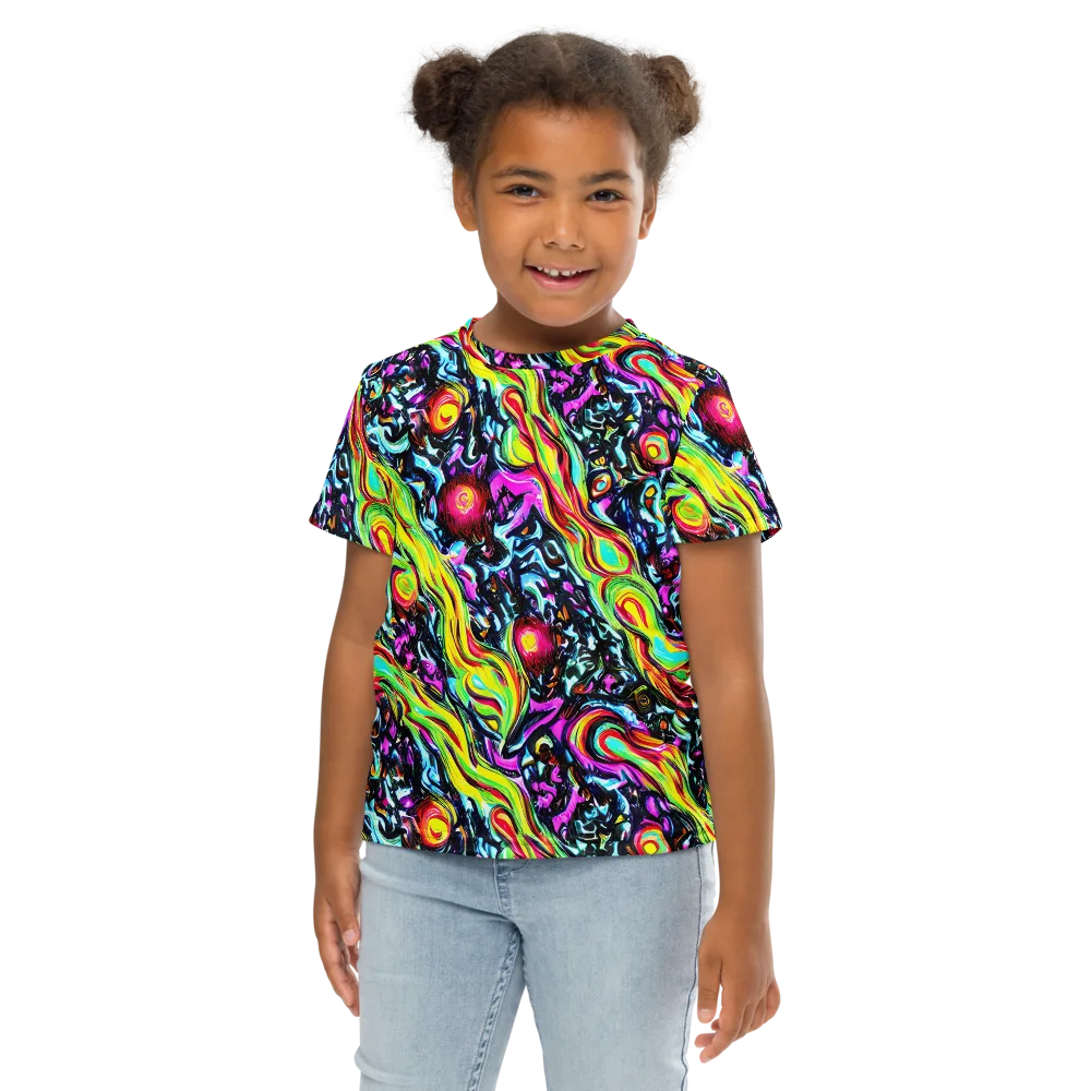 Prismatic Nightfall on Kids Crew Neck T-Shirt — Front