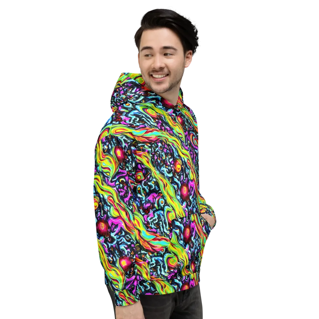 Prismatic Nightfall on Hoodie — Right