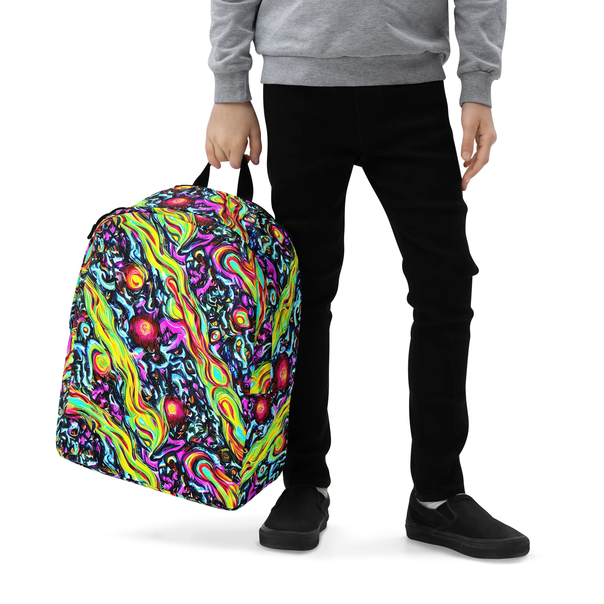 Prismatic Nightfall on Minimalist Backpack — Zoomed-in