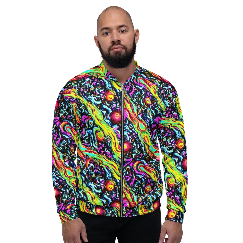 Prismatic Nightfall on Bomber Jacket — Front