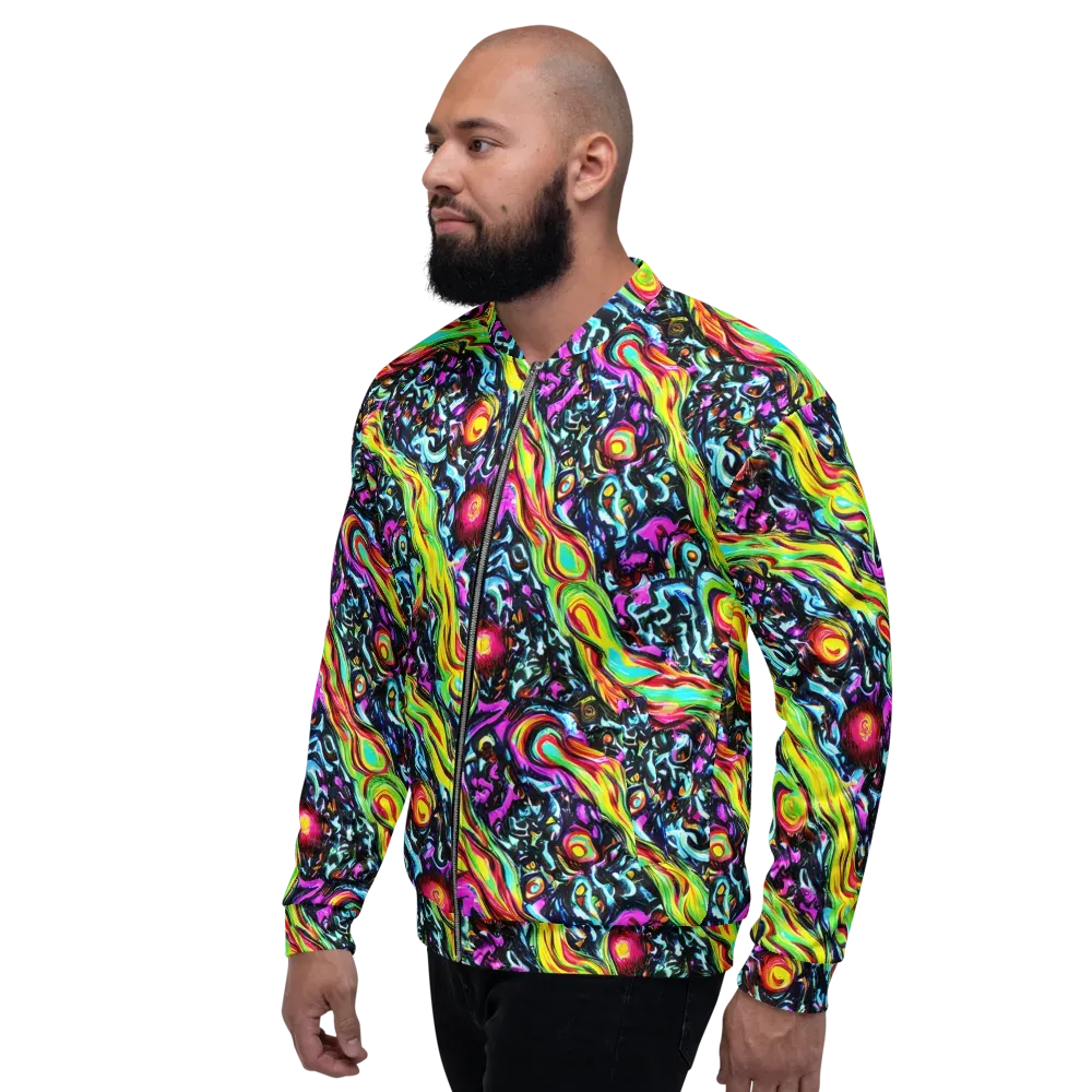 Prismatic Nightfall on Bomber Jacket — Left