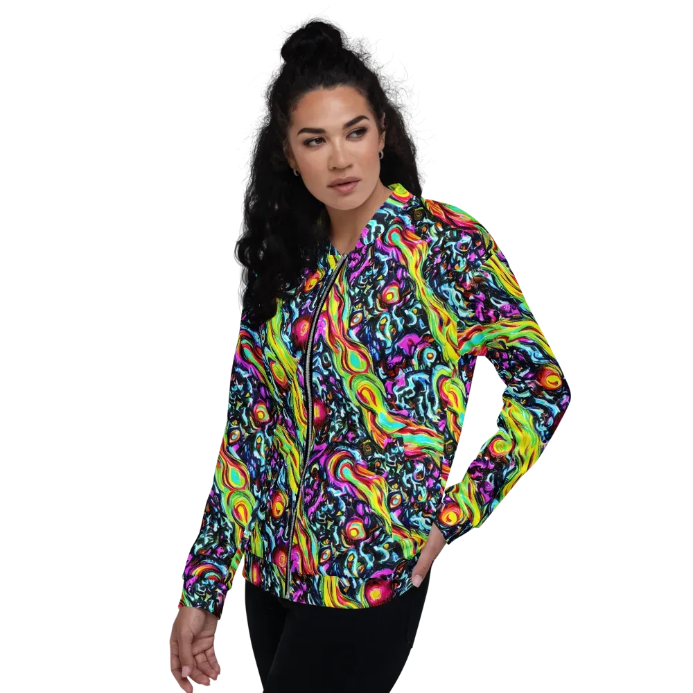 Prismatic Nightfall on Bomber Jacket — Left