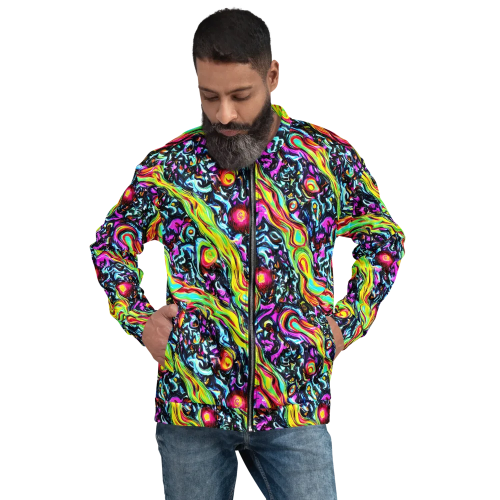 Prismatic Nightfall on Bomber Jacket — Front