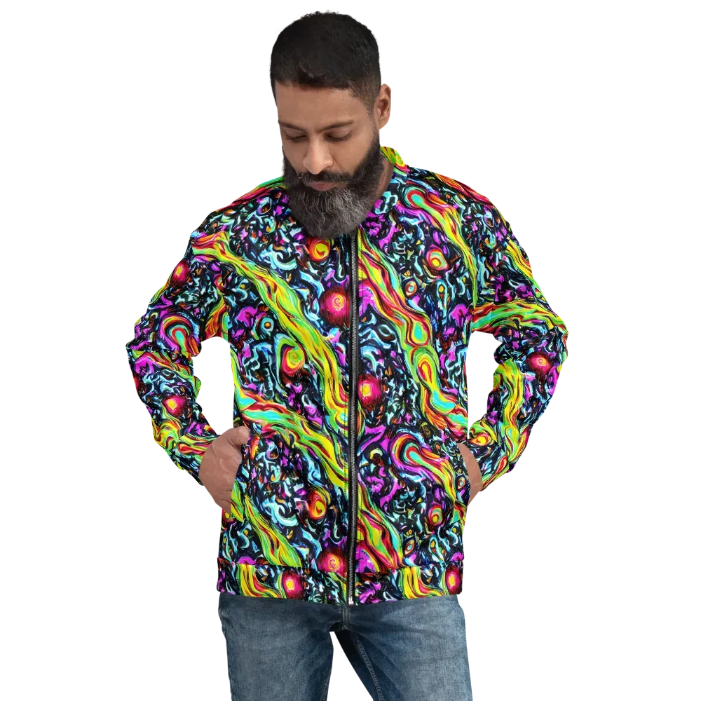 Prismatic Nightfall on Bomber Jacket — Front