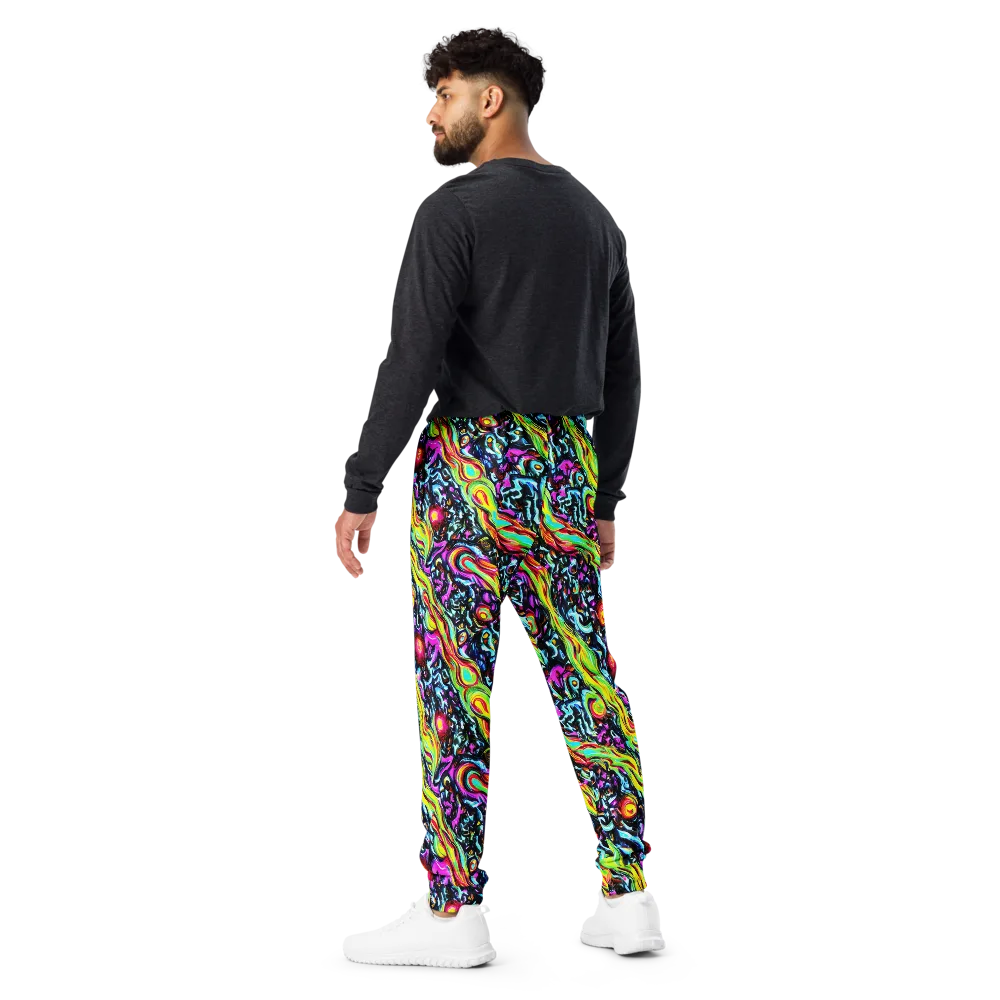 Prismatic Nightfall on Men's Joggers — Back
