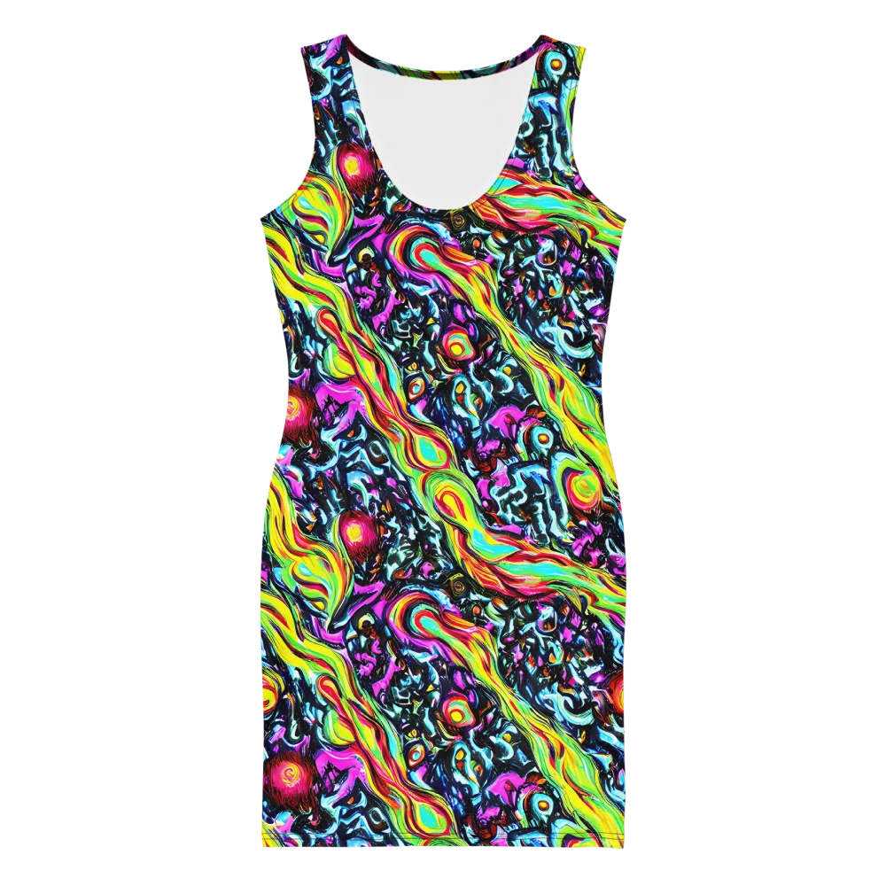 Prismatic Nightfall on Bodycon Dress — Front