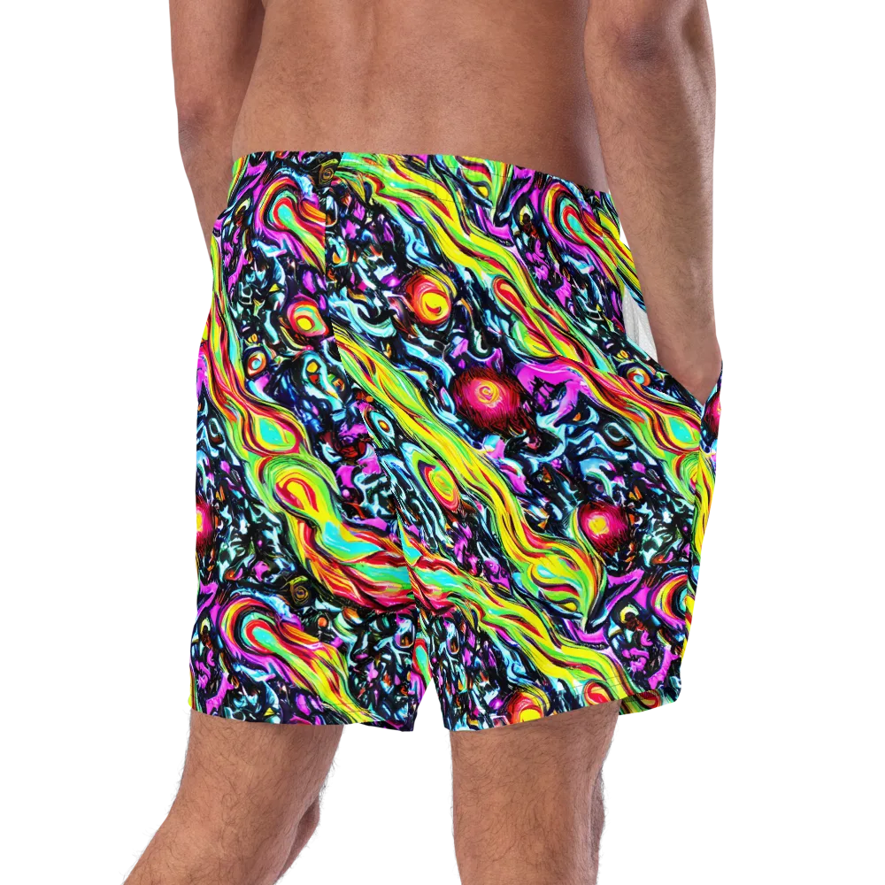 Prismatic Nightfall on Swim Trunks — Right Back