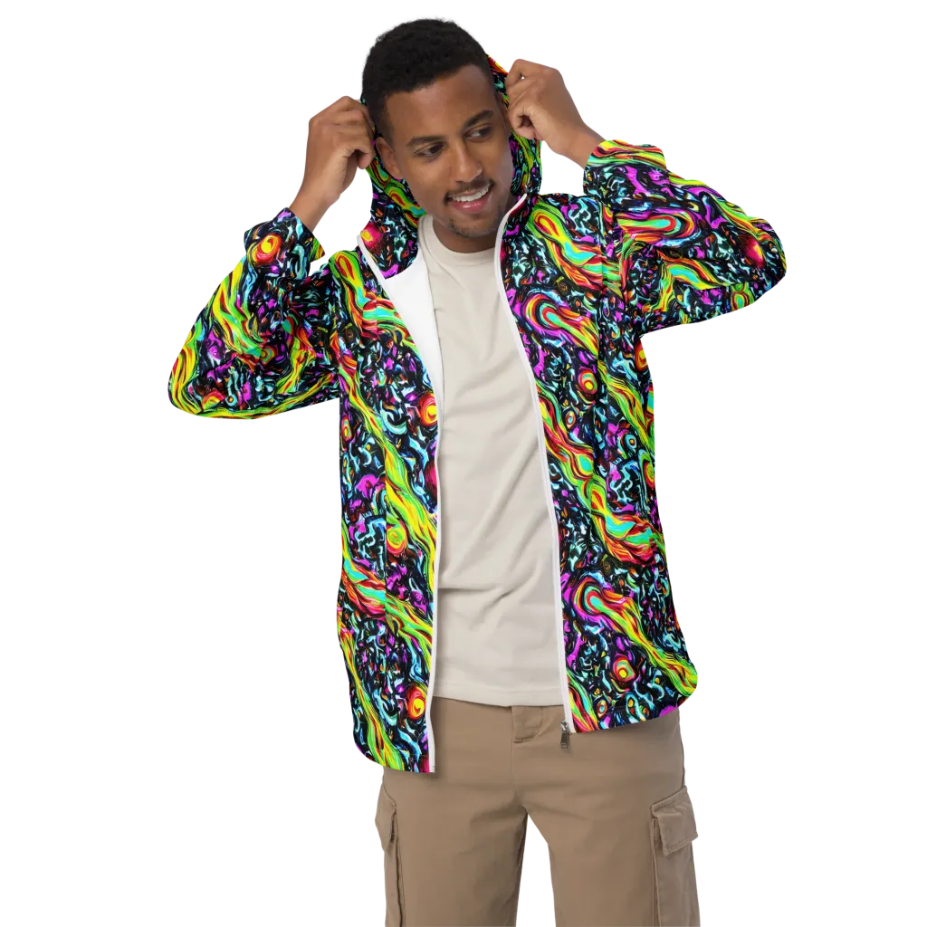 Prismatic Nightfall on Men's Windbreaker — Front