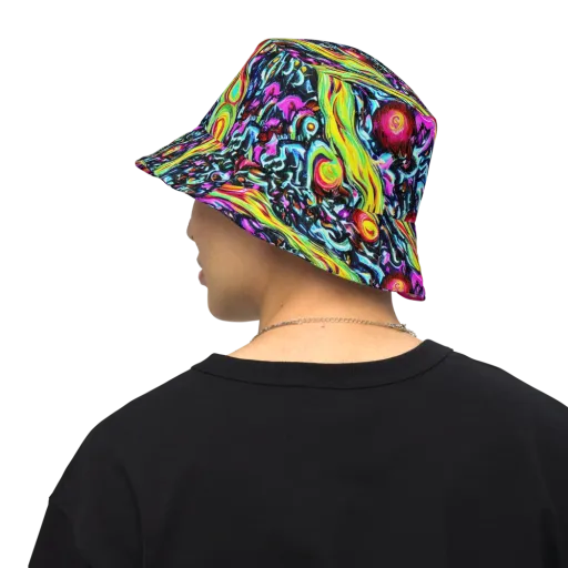 Prismatic Nightfall on a Reversible Bucket Hat