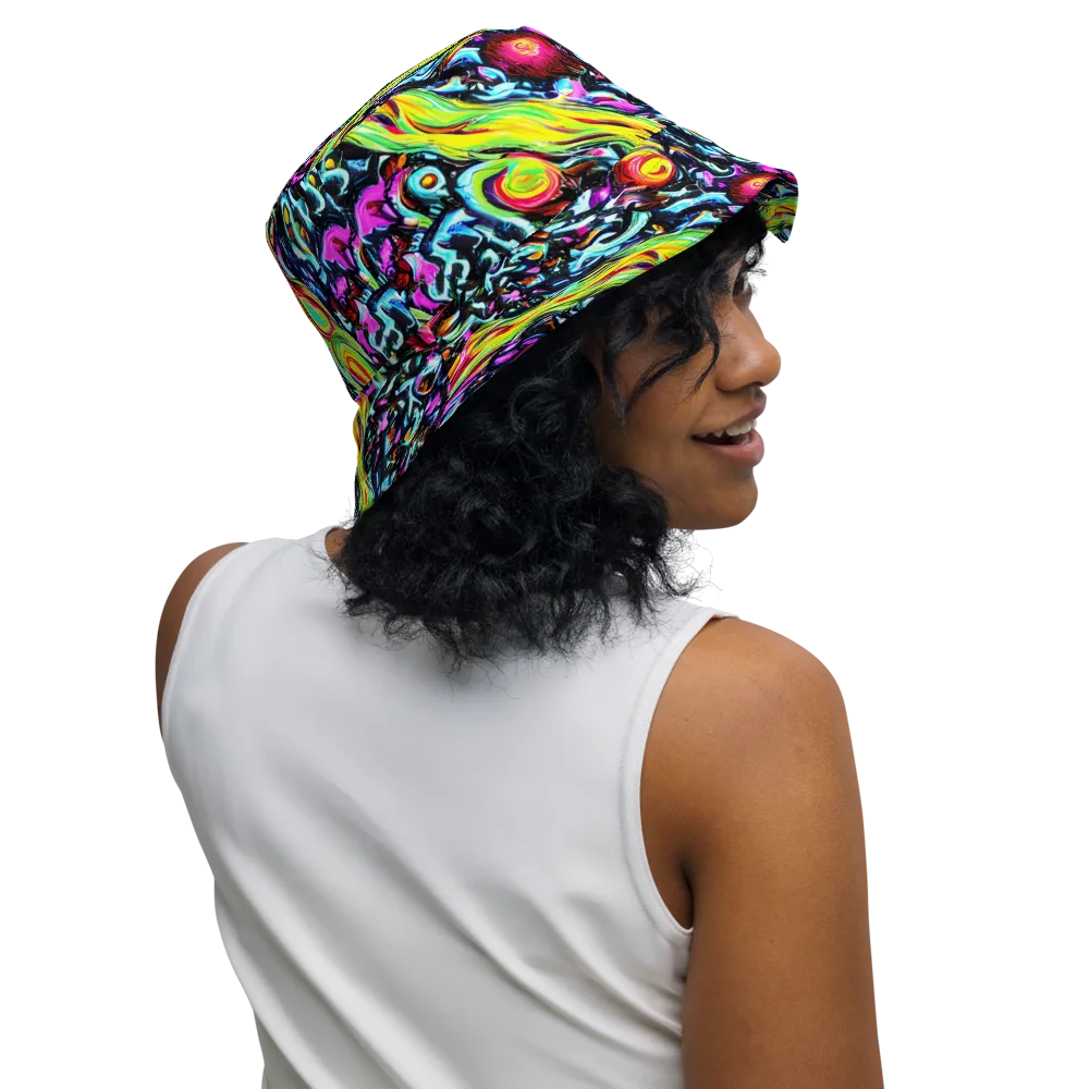Prismatic Nightfall on Reversible Bucket Hat — Right Outside