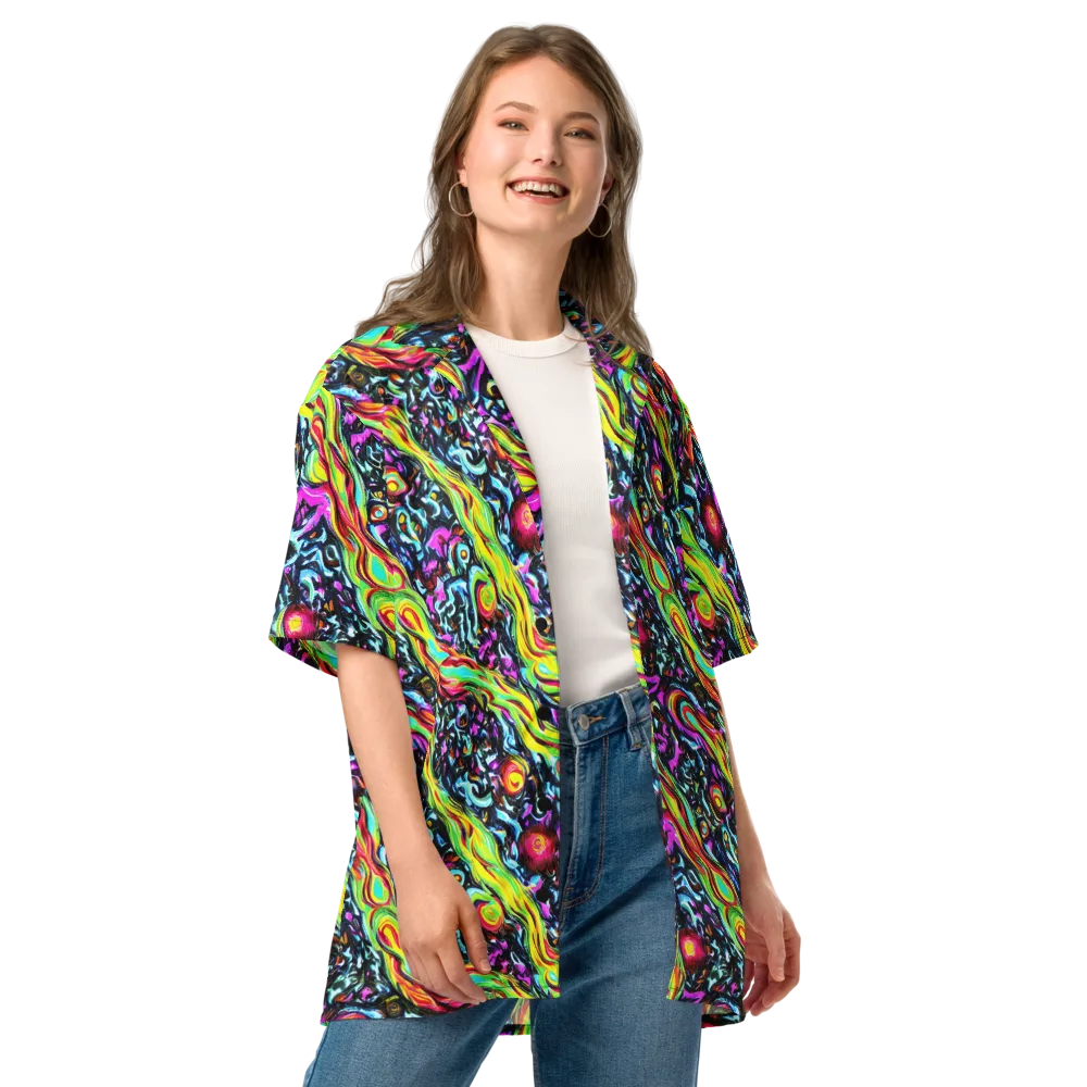 Prismatic Nightfall on Button Shirt — Front