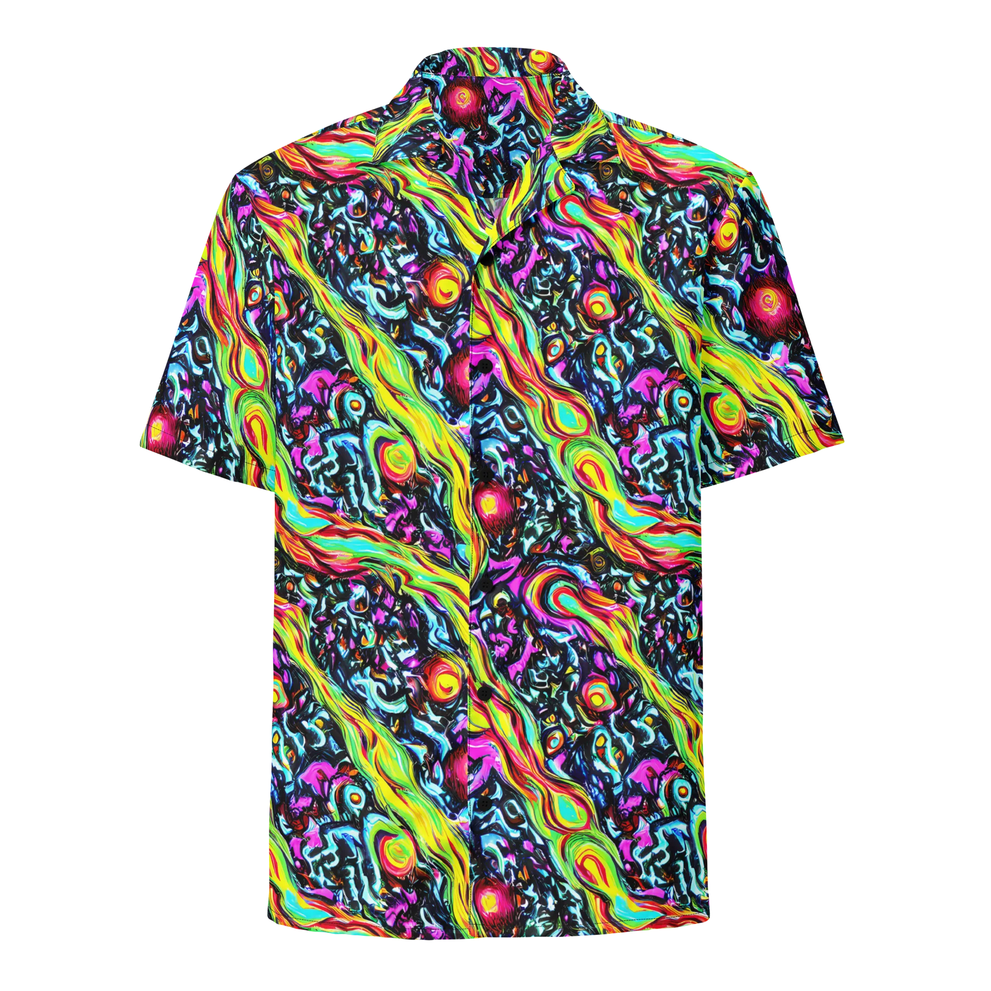 Prismatic Nightfall on Button Shirt — Front