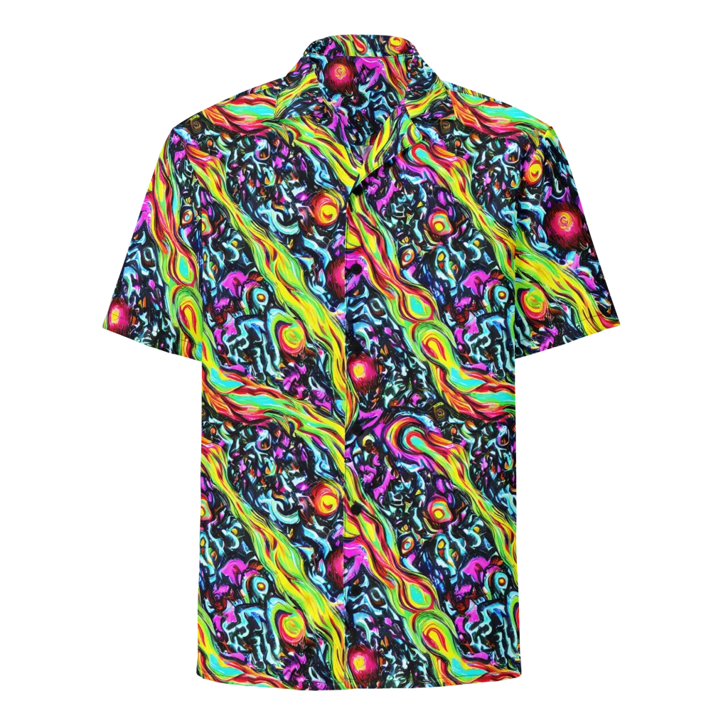 Prismatic Nightfall on Button Shirt — Front