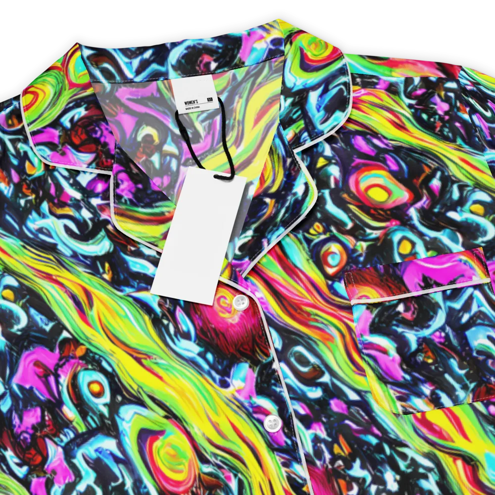 Prismatic Nightfall on Women's Short Sleeve Pajama Top — Product details