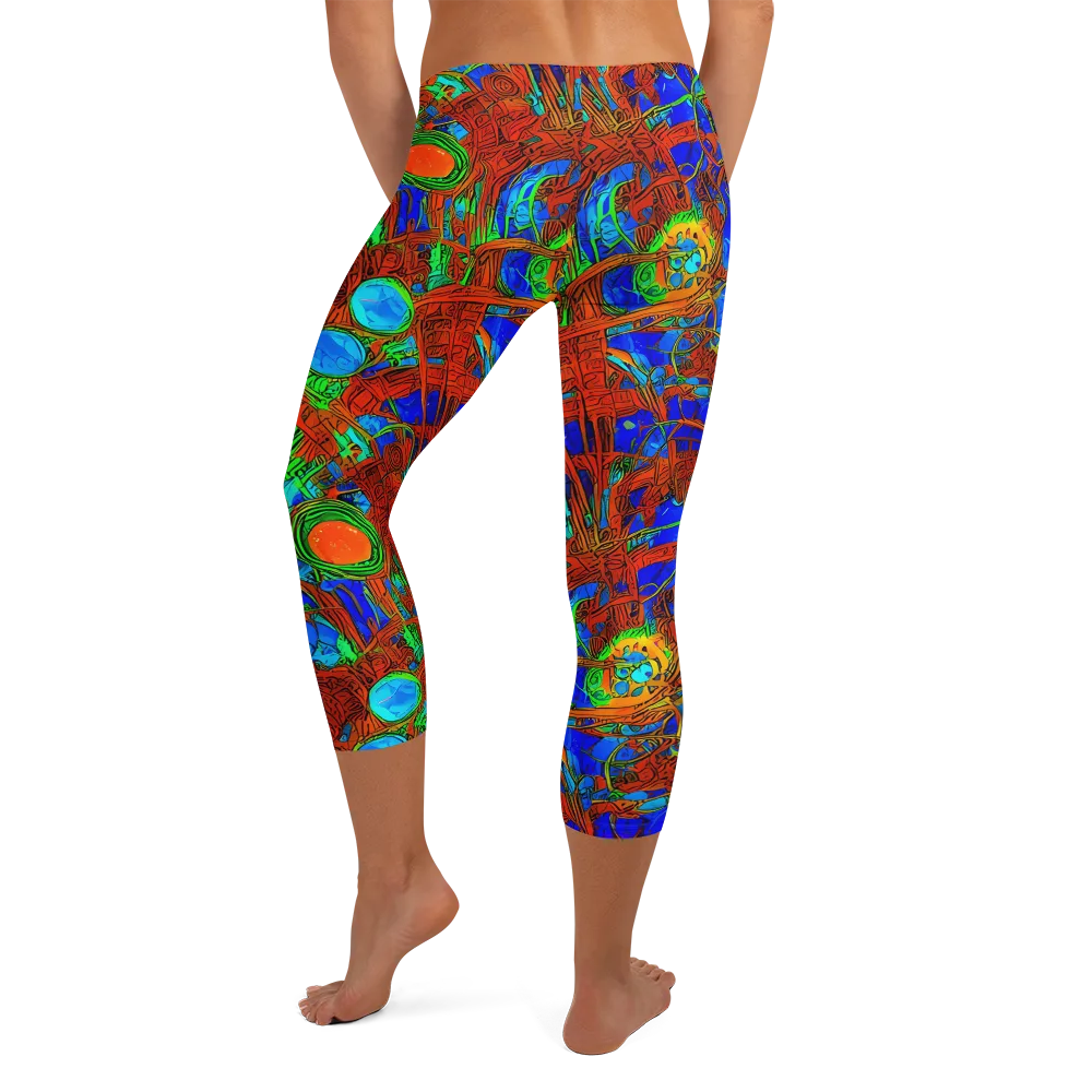Neon Relic on Capri Leggings — Back