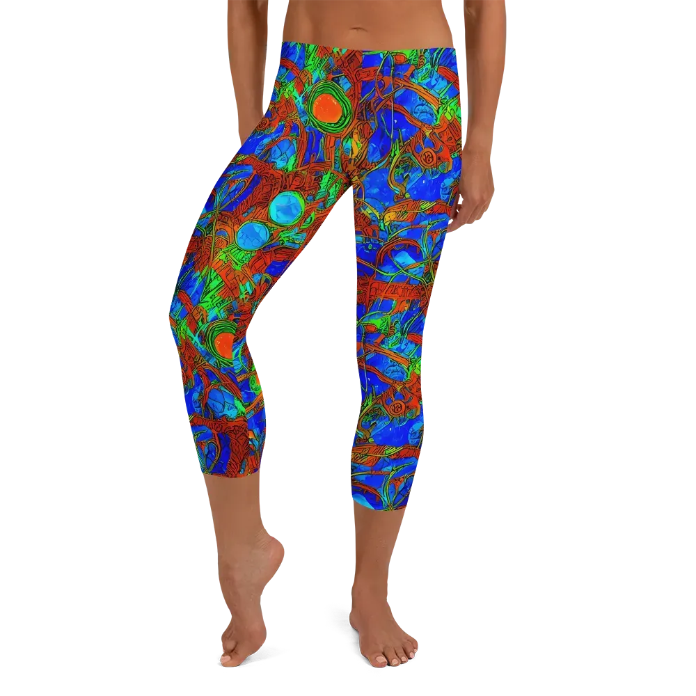 Neon Relic on Capri Leggings — Front