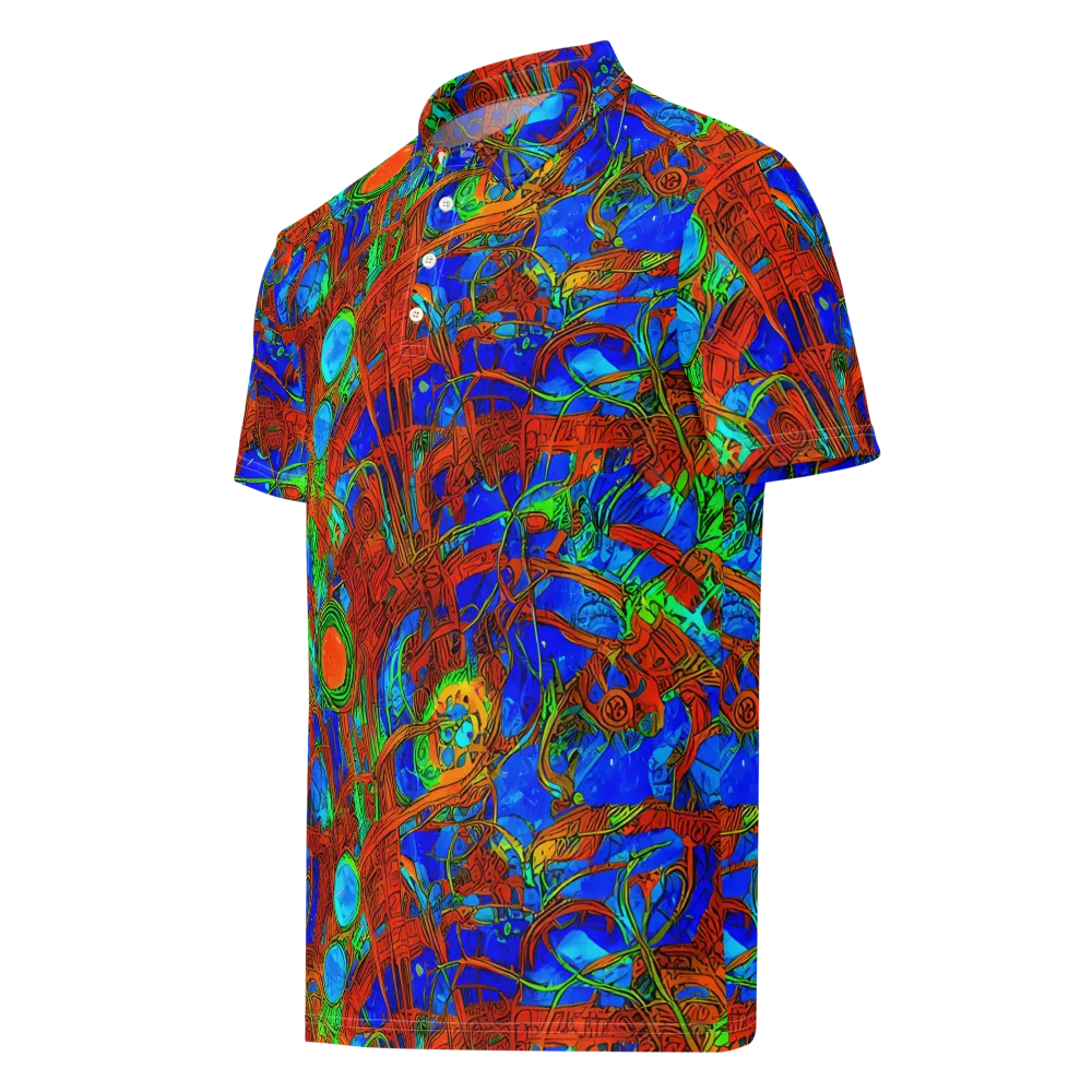 Neon Relic on Men's Slim Fit Polo Shirt — Left Front