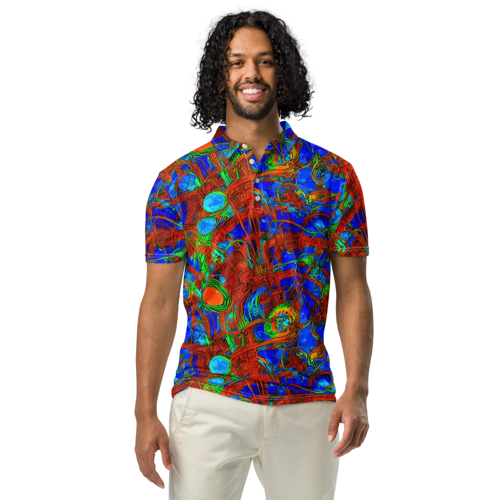 Neon Relic on Men's Slim Fit Polo Shirt — Front