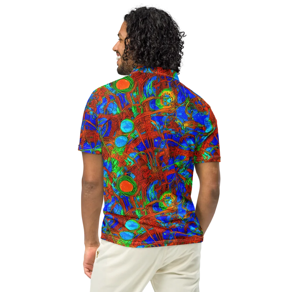 Neon Relic on Men's Slim Fit Polo Shirt — Back