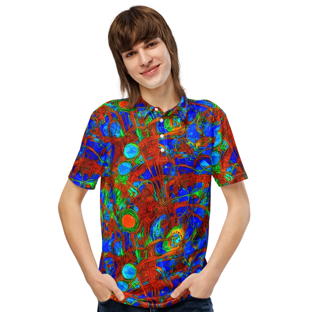 Neon Relic on Men's Slim Fit Polo Shirt — Front