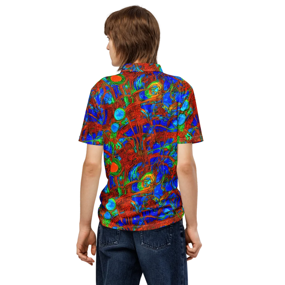 Neon Relic on Men's Slim Fit Polo Shirt — Back