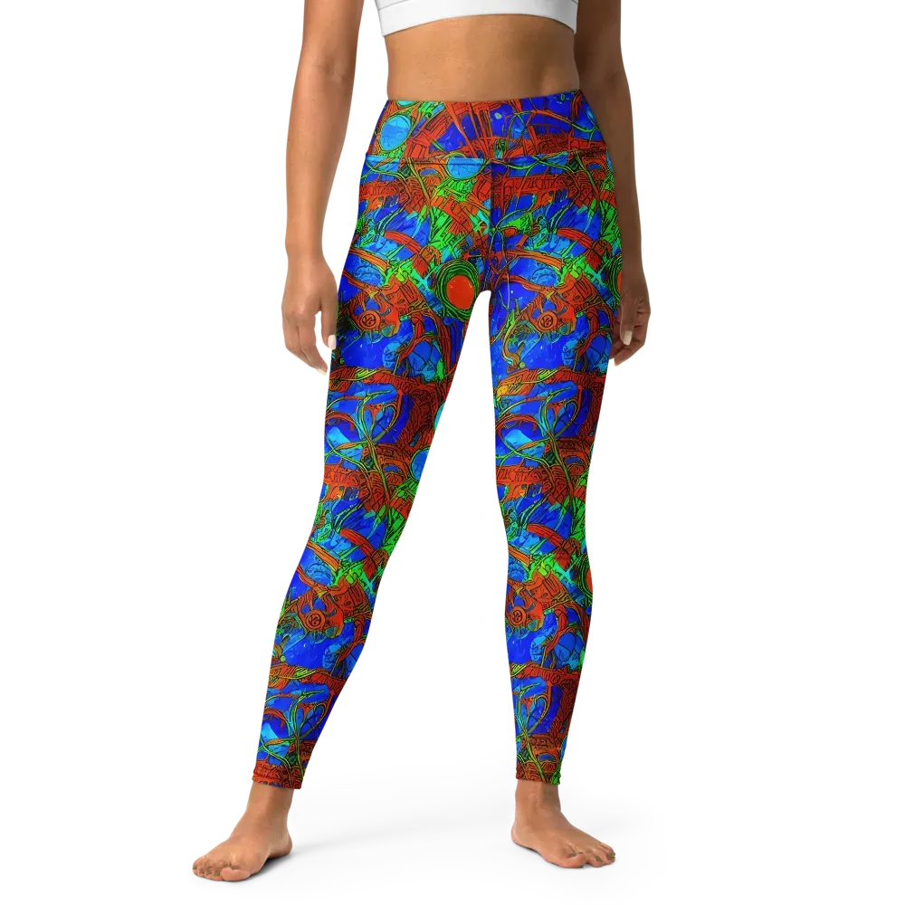 Neon Relic on Yoga Leggings — Front