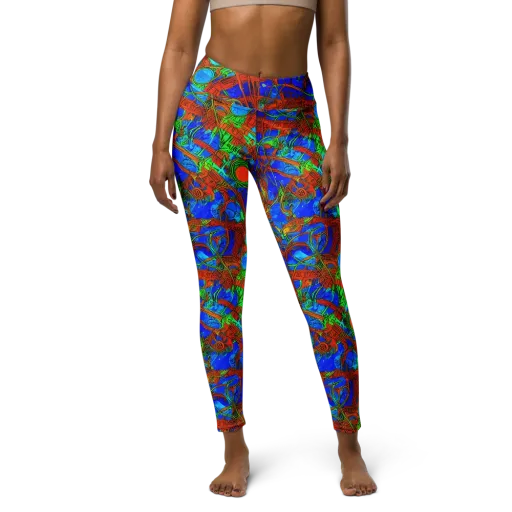 Neon Relic on a Yoga Leggings