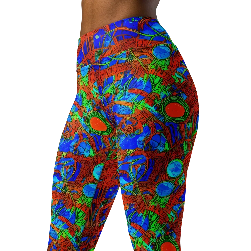 Neon Relic on Yoga Leggings — Left Front