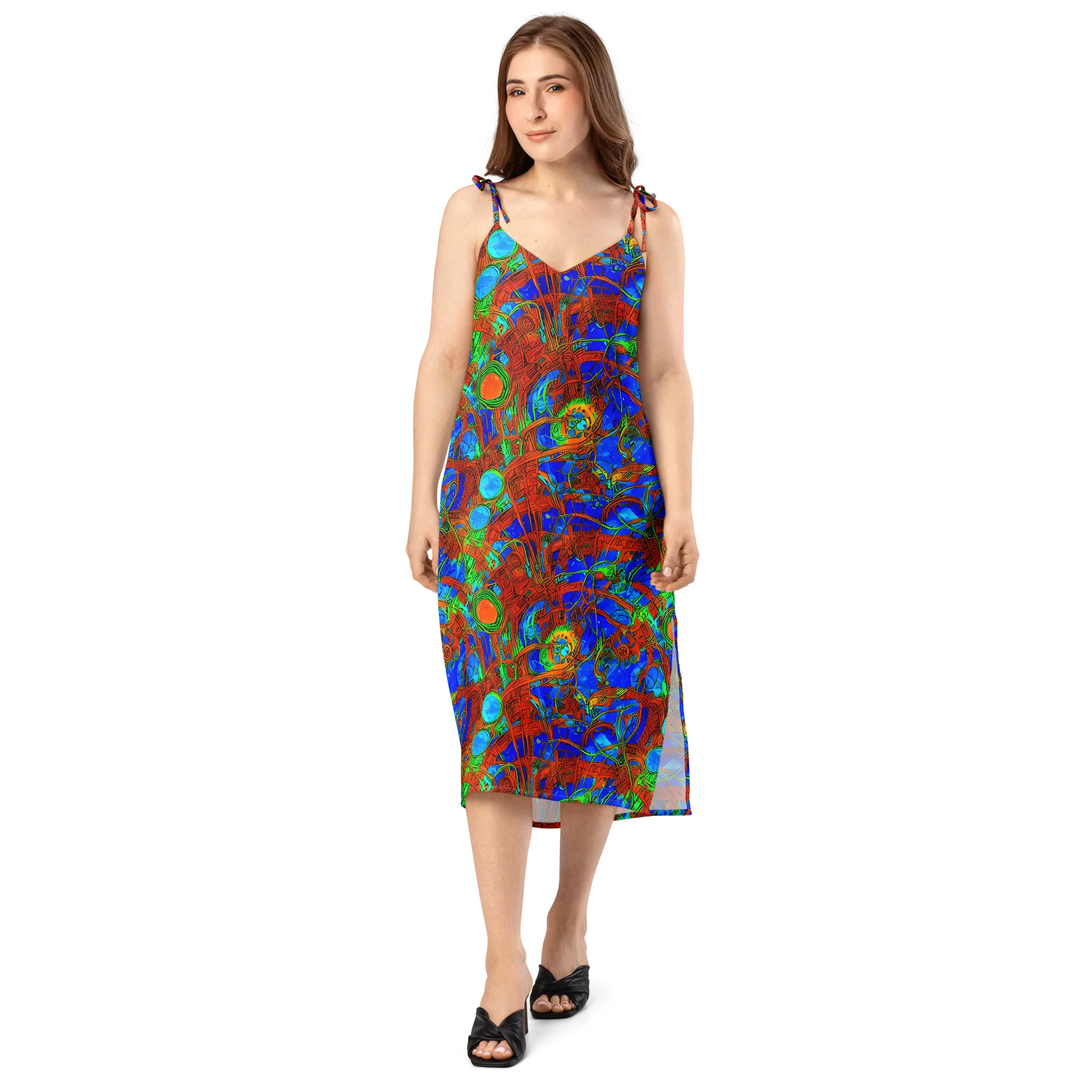 Neon Relic on Slip Dress — Front