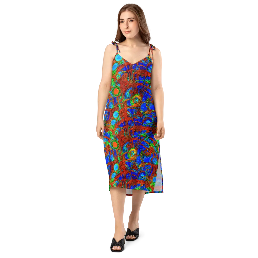 Neon Relic on Slip Dress — Front