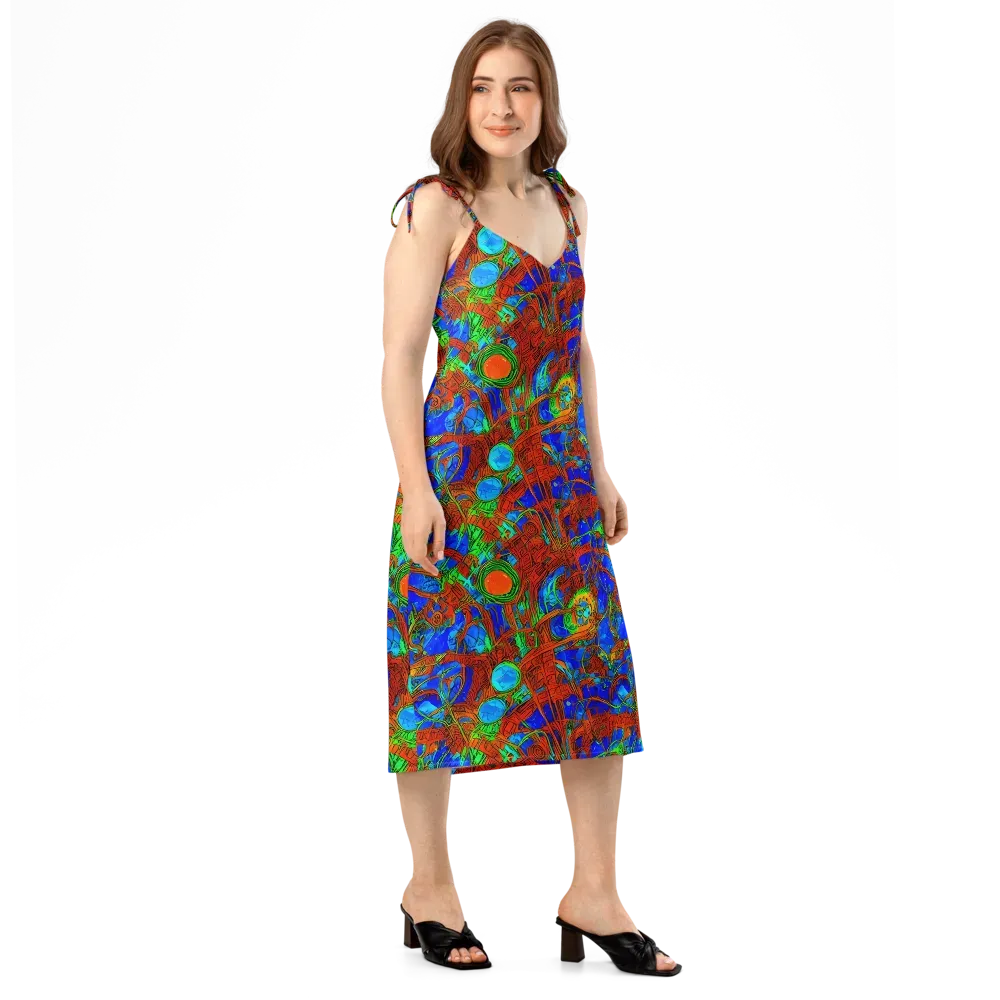 Neon Relic on Slip Dress — Right Front
