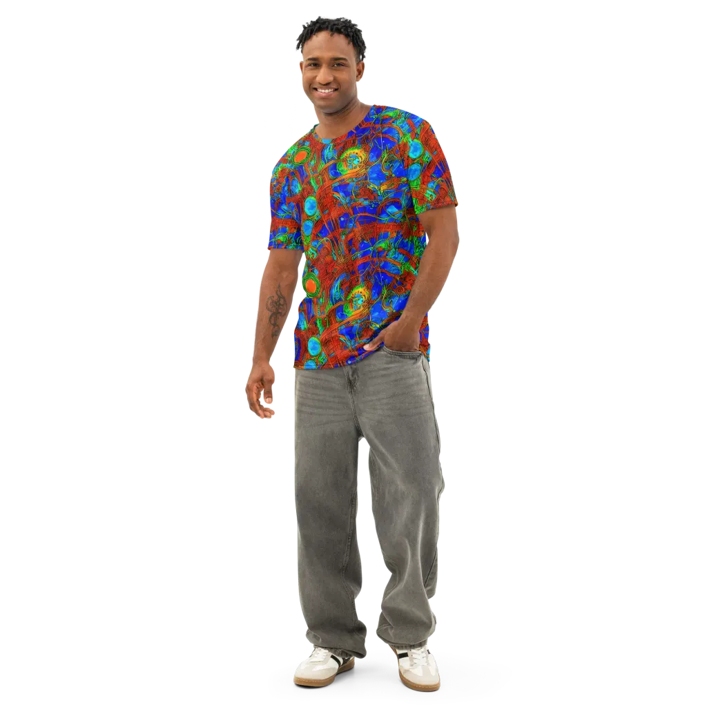 Neon Relic on Men's Cotton Crew Neck T-Shirt — Front