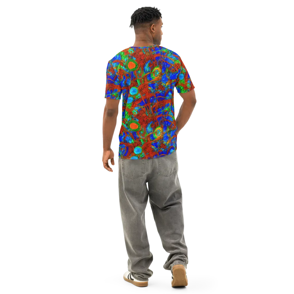 Neon Relic on Men's Cotton Crew Neck T-Shirt — Back