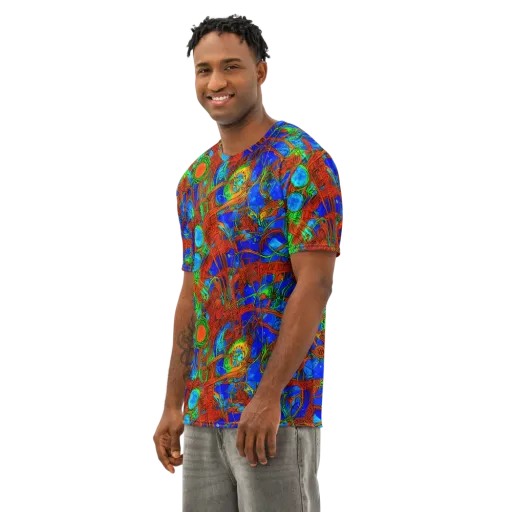Neon Relic on a Men's Cotton Crew Neck T-Shirt