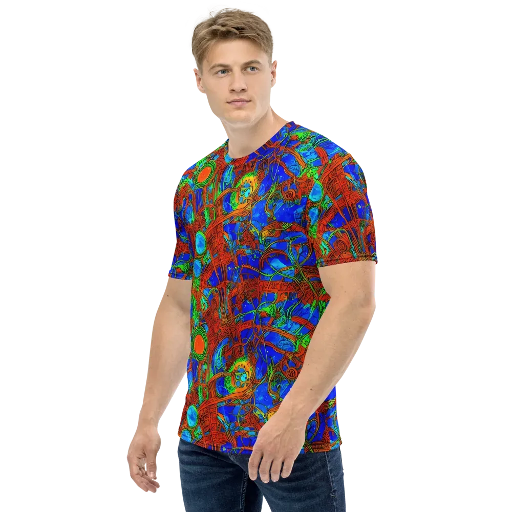 Neon Relic on Men's Crew Neck T-Shirt — Left