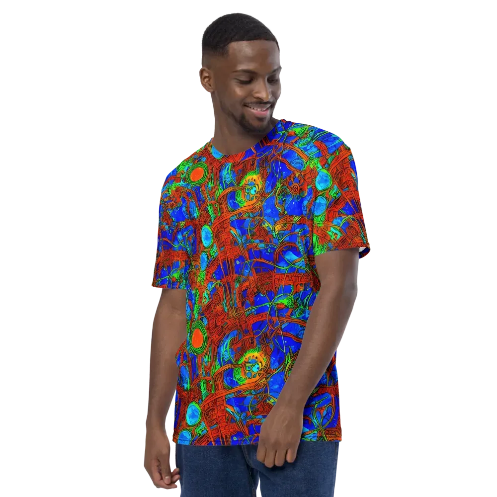 Neon Relic on Men's Crew Neck T-Shirt — Left
