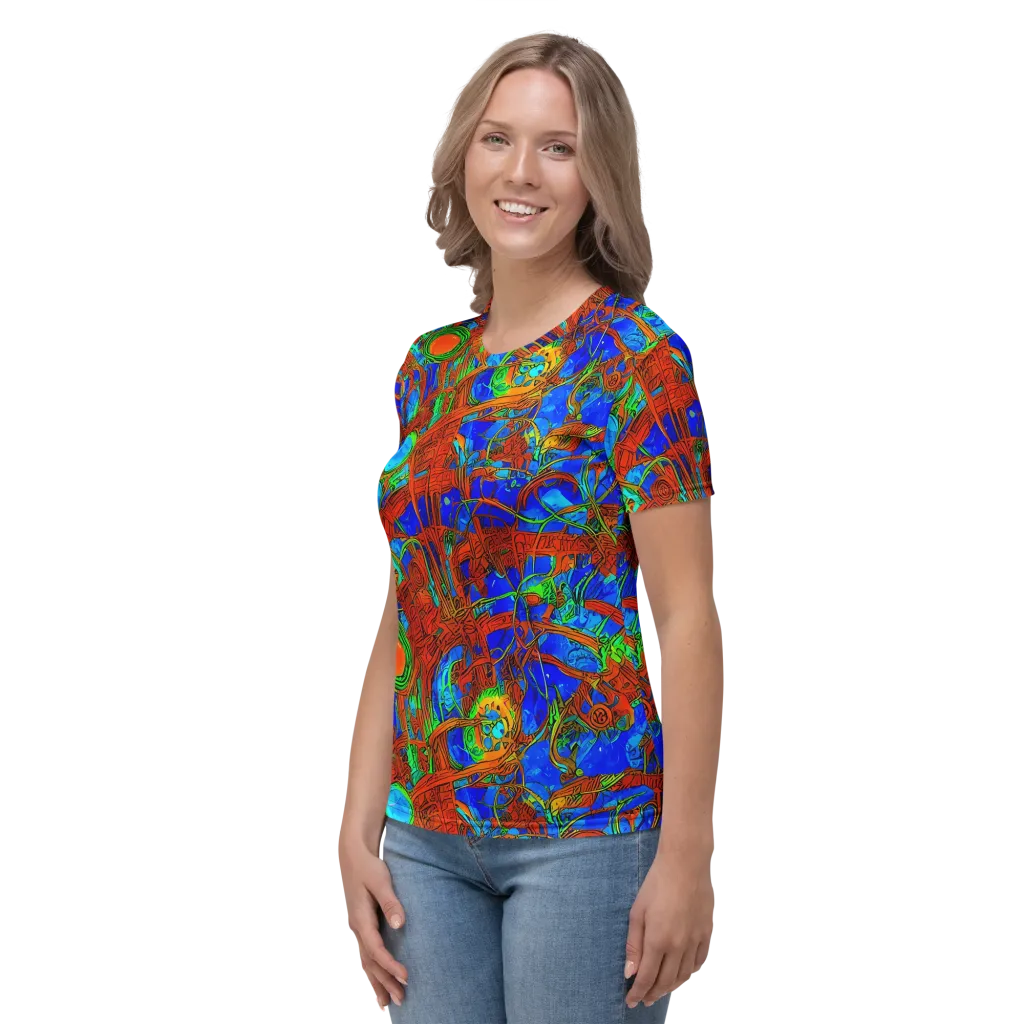 Neon Relic on Women's Crew Neck T-Shirt — Left