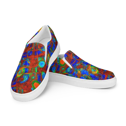Neon Relic on a Men's Slip-On Canvas Shoes