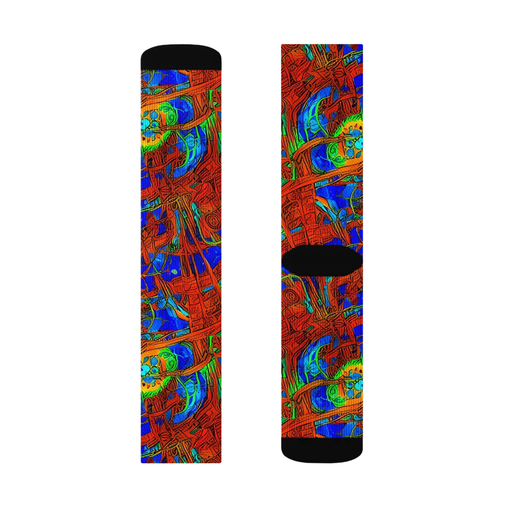Neon Relic on Socks — Right Sock