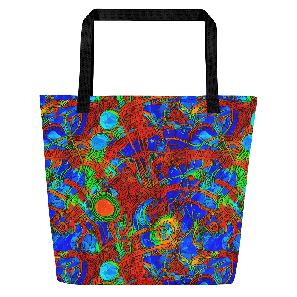 Neon Relic on Large Tote Bag W/ Pocket — Front