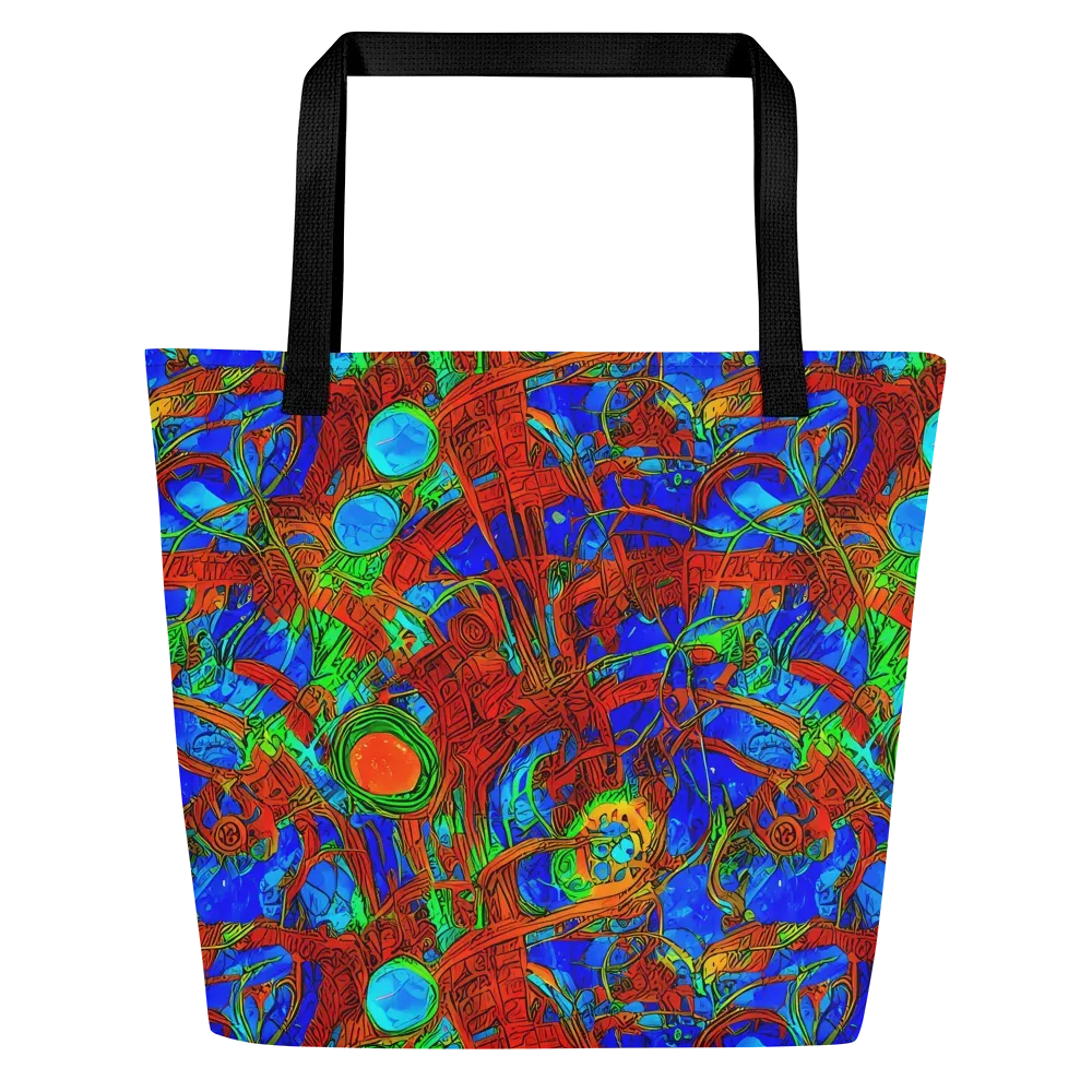 Neon Relic on Large Tote Bag W/ Pocket — Front