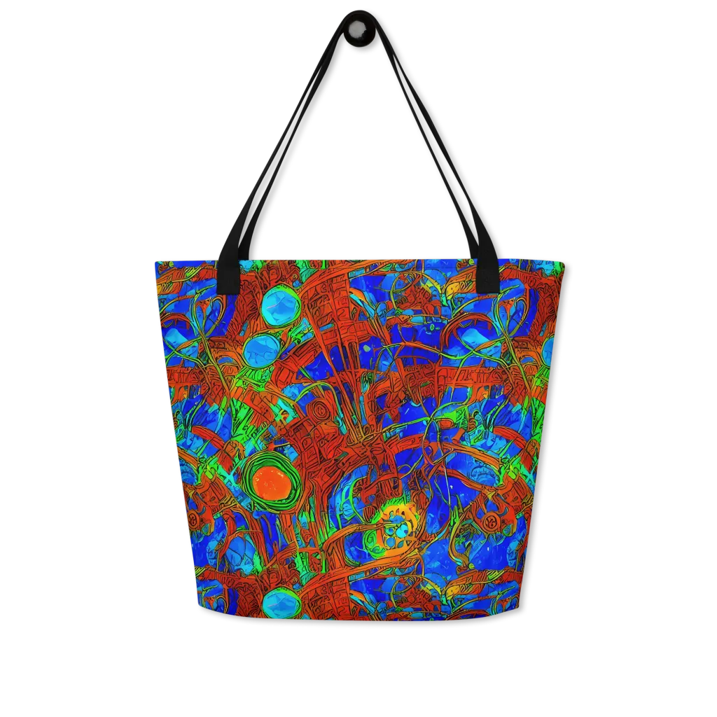 Neon Relic on Large Tote Bag W/ Pocket — Front
