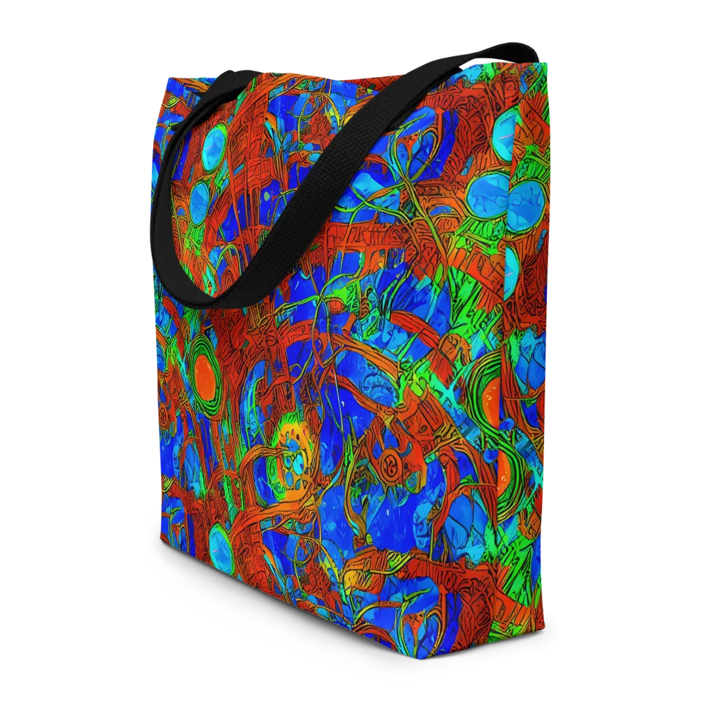 Neon Relic on Large Tote Bag W/ Pocket — Front