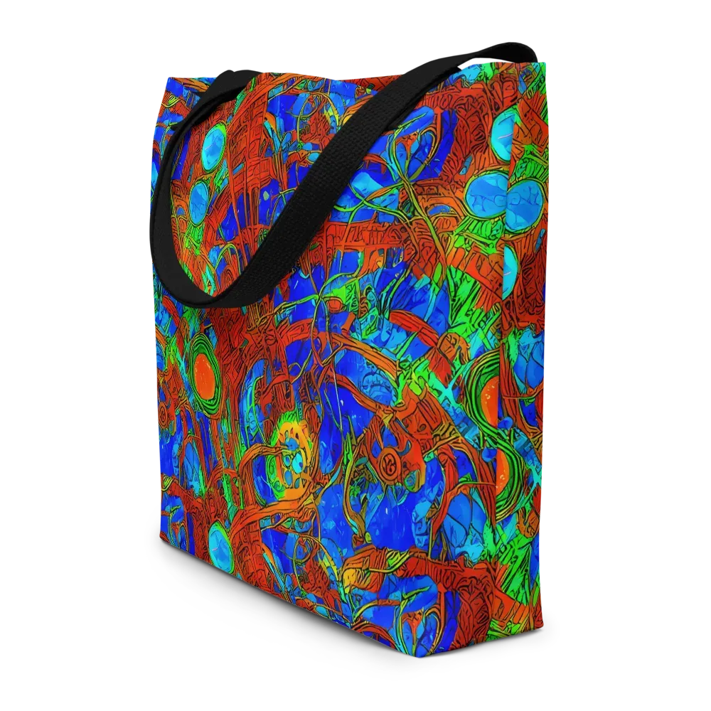 Neon Relic on Large Tote Bag W/ Pocket — Front